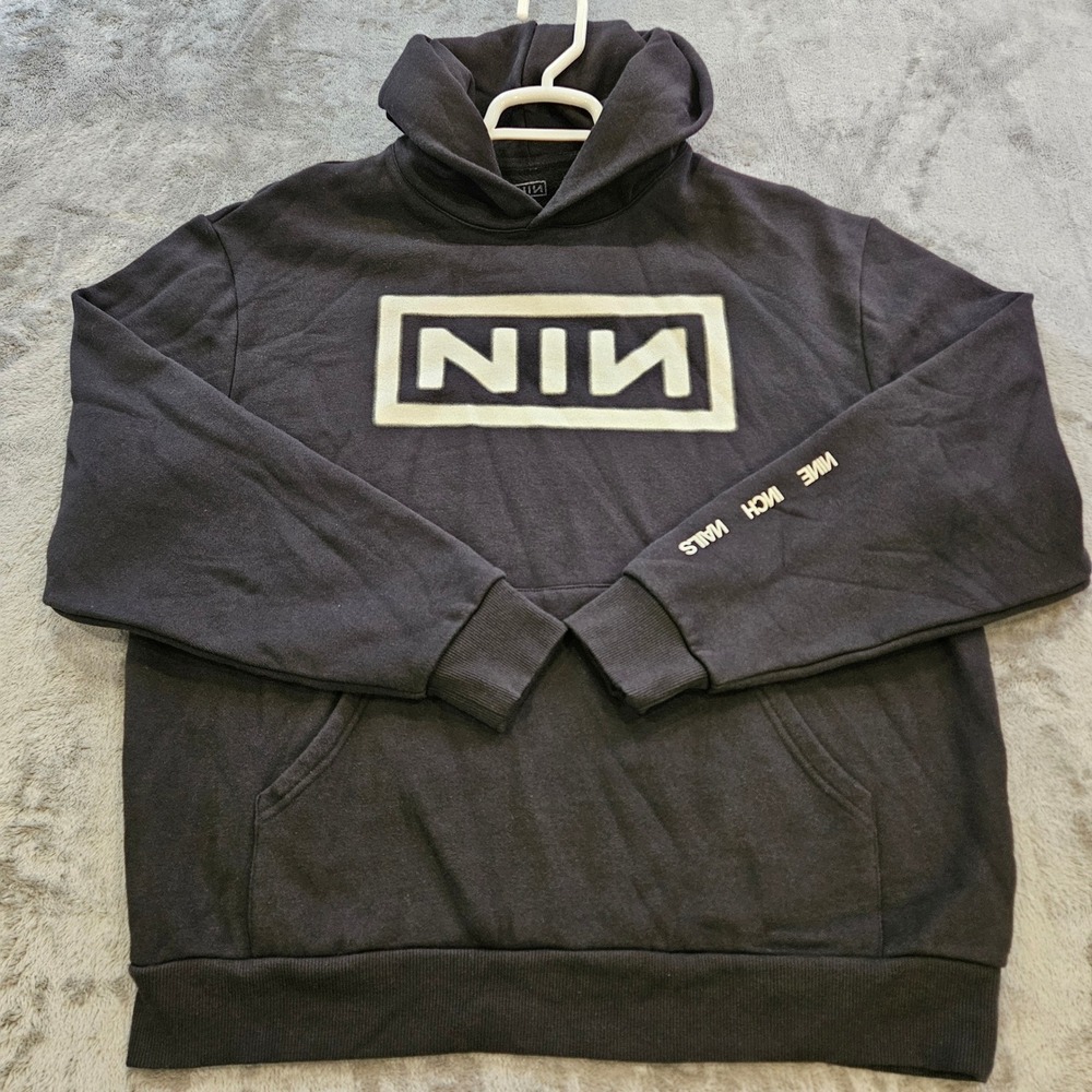 Nine Inch Nails NIN Peel It Back Tour 2025 Hoodie Washed Black Mens Medium